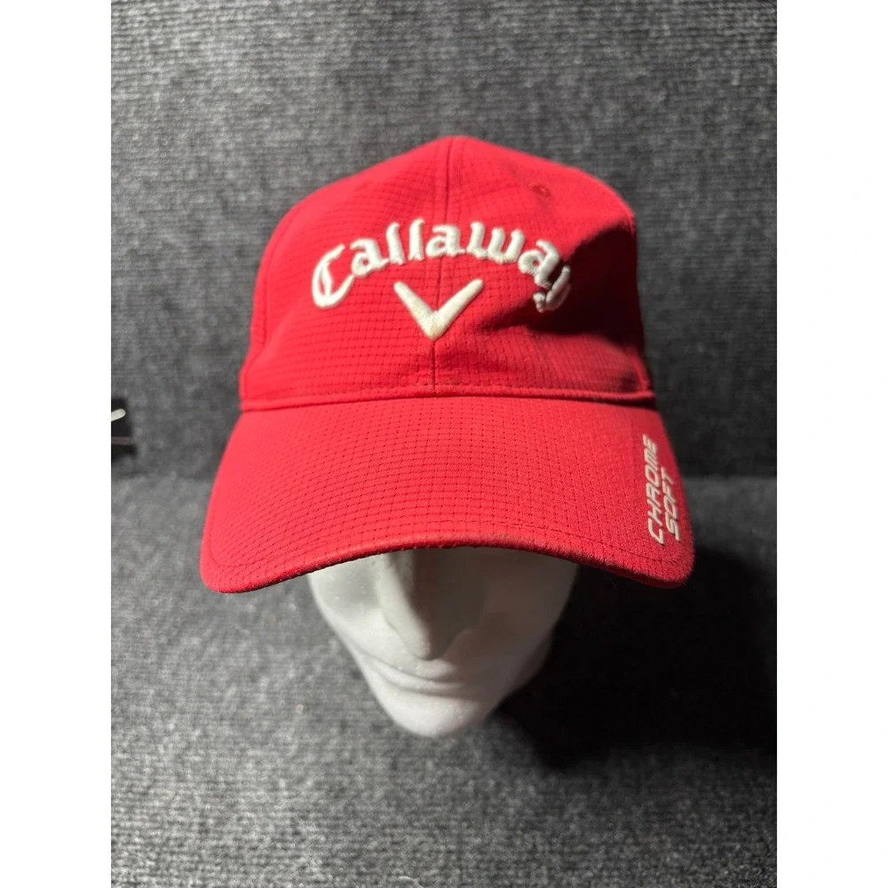 Callaway Rogue Chrome Soft Golf Hat Red Adjustable Kids Youth Baseball Cap